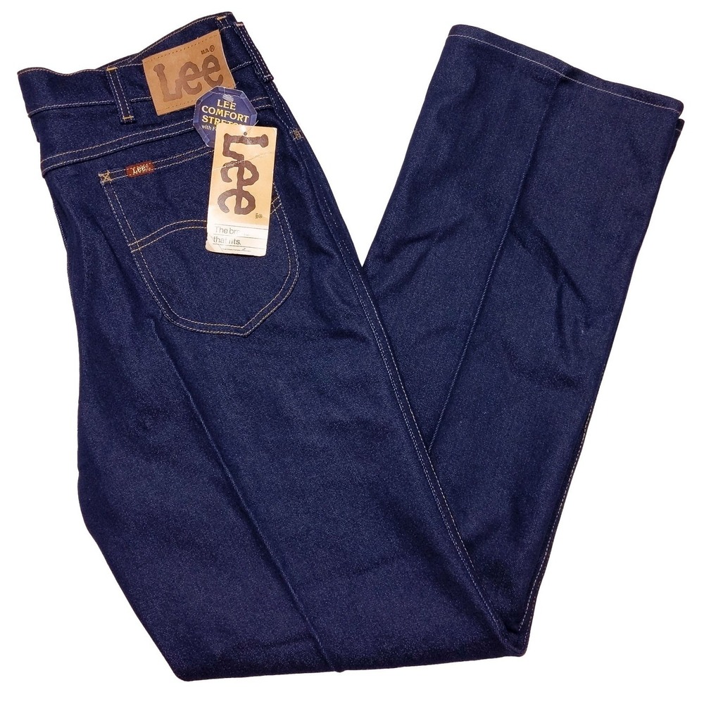 Vintage 1980s LEE Riders Denim Jeans Comfort Stretch Made USA ~ Fits 36‎ x 34